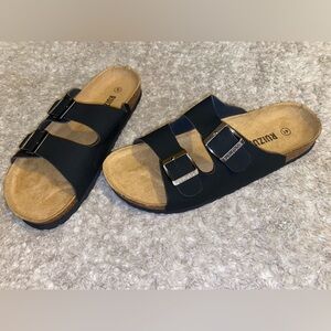 Women's Black Cork Sandals- size 41